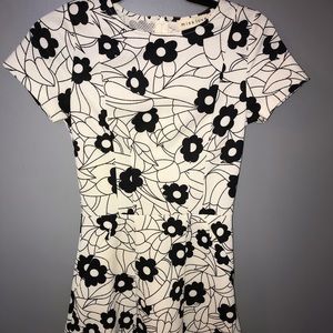 Black and White flower dress.